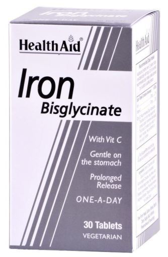 HealthAid Eisenbisglycinat mit Vitamin C 90 Tabletten
