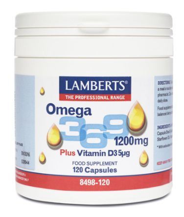 Lamberts Omega 3,6,9 1200 mg plus Vitamin D3 5 mg 120 Kapseln