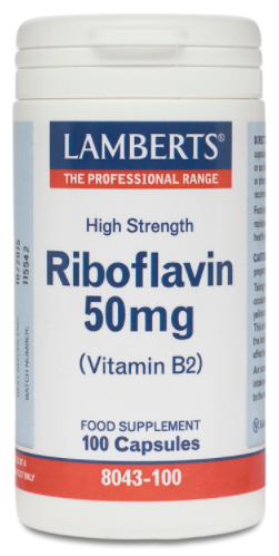 Lamberts Vitamina B-2 50 mg Rivoflavina 100 Kapseln