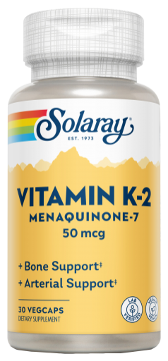 Solaray K2 Menachinon Vitamin K2 30 Gem&uuml;sekapseln