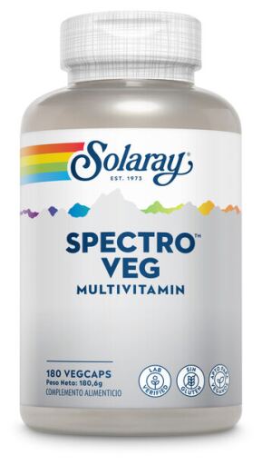 Solaray Vegetarisches Spectrum Multivitamin 180 pflanzliche Kapseln
