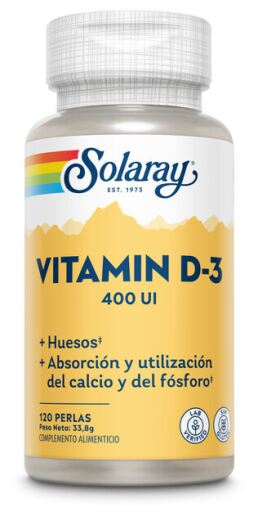 Solaray Vitamin D 400 IE 120 Perlen
