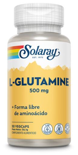 Solaray L-Glutamin 500 mg 50 pflanzliche Kapseln