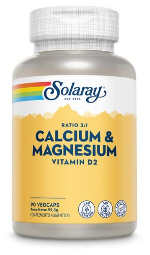 Solaray Calcium und Magnesium, 90 pflanzliche Kapseln