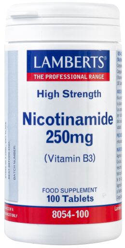 Lamberts Nicotinamid 250 mg mit Vitamin B3 100 Tabletten