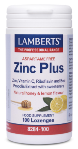 Lamberts Zink Plus mit Vitamin C, Propolisextrakt, Riboflavin und Honig 100 Kautabletten