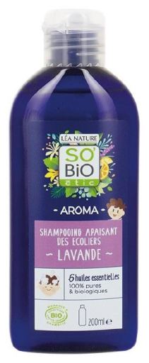SO'BiO &eacute;tic Schule beruhigendes Shampoo Lavendel & 6 &auml;therische &Ouml;le Bio 200 ml