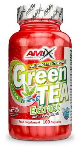 Amix Gr&uuml;ntee-Extrakt mit Vitamin C 100 Kapseln