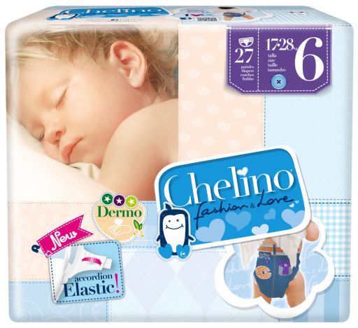 Chelino Windeln Fashion and Love Junior Gr&ouml;&szlig;e 6 von 17 bis 28 kg 27 Einheiten