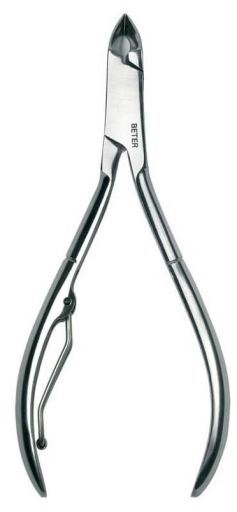Stainless steel overlay manicure plier 10 cm