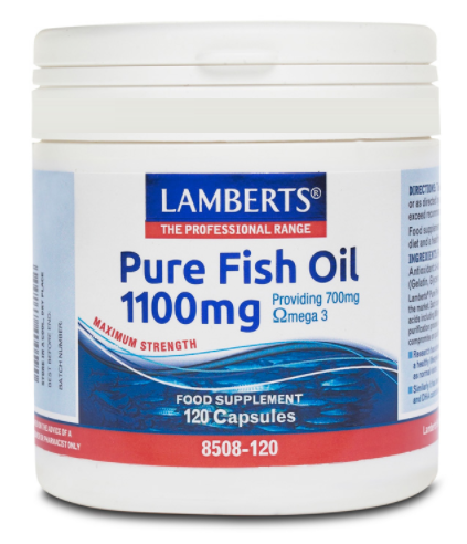 Lamberts Reines Fisch&ouml;l 1100 mg mit 700 mg Omega 3 120 Kapseln