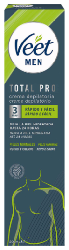 Men Total Pro Enthaarungscreme f&uuml;r Brust und K&ouml;rper, normale Haut, 200 ml