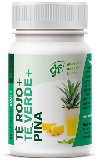 GHF Roter Tee + Gr&uuml;ner Tee + Ananas 60 Kapseln 500 mg
