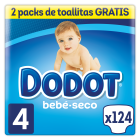 Baby Dry Windel Gr&ouml;&szlig;e 4 mit 124 Einheiten + 128 T&uuml;chern