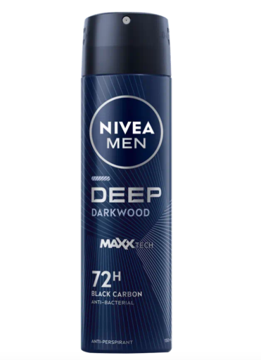 Nivea Men Deep Darkwood Black Carbon Spray 150 ml