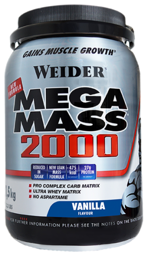 Weider Mega Mass 2000 Vanillegeschmack 1 5 kg