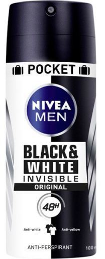 Nivea Black&White Invisible Deodorant Spray Men 100 ml