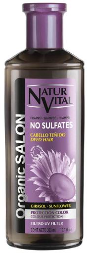 Natur Vital Shampoo f&uuml;r gef&auml;rbtes Haar ohne Sulfate UV-Schutz Organic Salon 300 ml