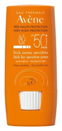 Av&egrave;ne Solar Stick SPF 50+ Empfindliche Bereiche 8 gr