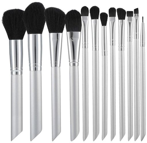 Tools For Beauty Graues Make-up-Pinsel-Set 12-teilig
