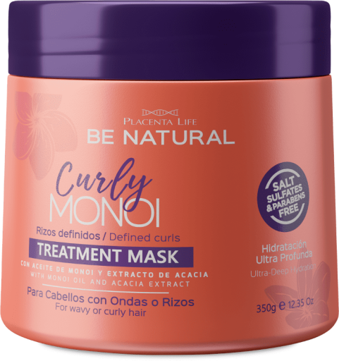 Be Natural Curly Monoi-Maske f&uuml;r definierte Locken, 350 gr