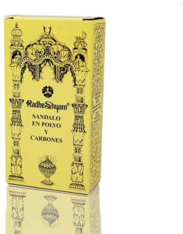 Radhe Shyam Sandelholz-R&auml;ucherpulver und Kohlen 100 gr