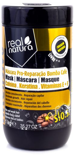 Real Natura Haarmaske ohne Salz Pro Repair Coffee Bomb 1 Kg