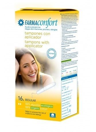 Farmaconfort 100 % Baumwolle, normale Tampons, 16 St&uuml;ck