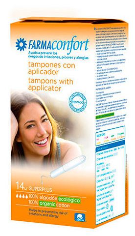 Farmaconfort 100 % Baumwolle Super Plus Tampons 14 Einheiten