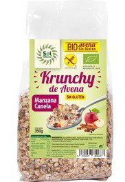 Sol Natural Krunchy Bio Glutenfrei Hafer Apfel Zimt 350 gr