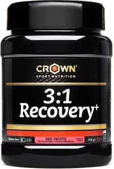 Crown Sport Nutrition Muskelregeneration 3 in 1 Recovery+Whey Isolat Rote Fr&uuml;chte 750 gr