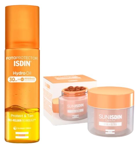 Isdin Photoprotector Hydro Oil SPF 30 200 ml + Sunisdin 30 Kapseln