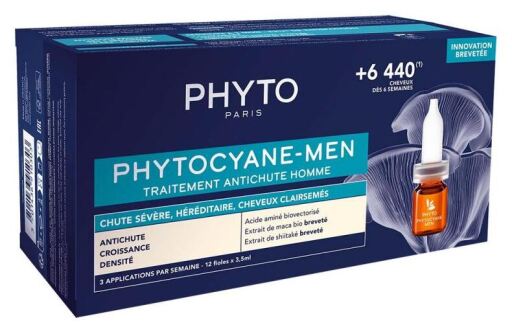 Phyto Phytocyane Anti-Haarausfall-Behandlung f&uuml;r M&auml;nner, 12 x 3,5 ml