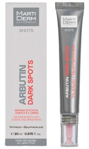 Martiderm Shots Arbutin Creme gegen dunkle Flecken, 20 ml