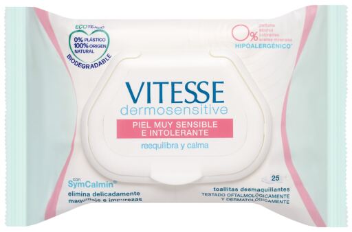 Vitesse Dermo Sensitive T&uuml;cher f&uuml;r sehr empfindliche Haut, 25 Einheiten
