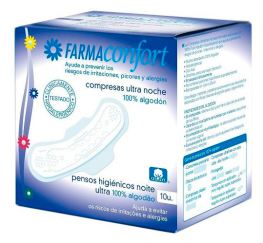 Farmaconfort Ultrad&uuml;nne Nachtbinden aus Baumwolle mit Fl&uuml;geln, 10 St&uuml;ck