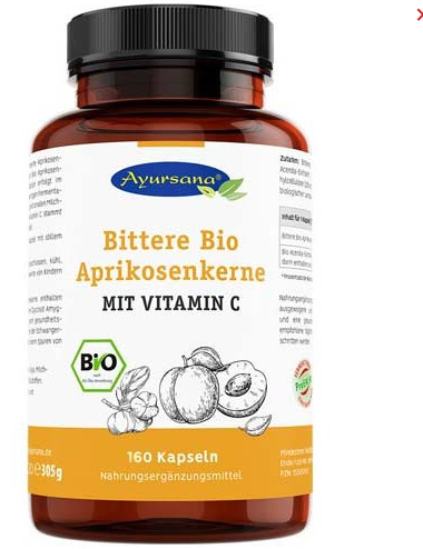 Ayursana Fermentierte Aprikosenkerne 160 Kapseln