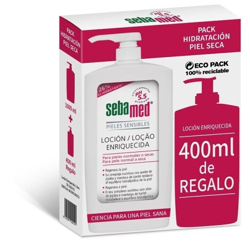 Sebamed Angereicherte Feuchtigkeitslotion-Packung, 2 St&uuml;ck