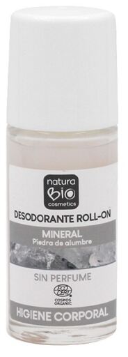 NaturaBIO Cosmetics Mineral-Roll-On-Deodorant ohne Duft, 50 ml