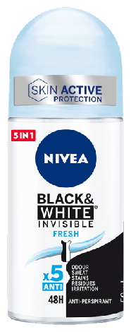 Nivea Black and White Invisible Fresh Deodorant Roll On 50 ml
