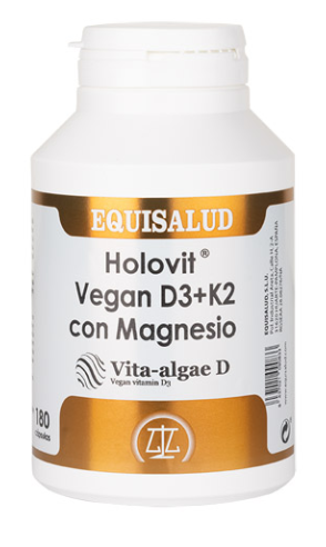 Equisalud Holovit Vegan D3+K2 mit Magnesium 180 Kapseln