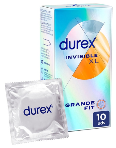 Durex Unsichtbare XL Ultrad&uuml;nne Kondome 10 Einheiten