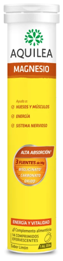 Aquilea Magnesium 375 mg 56 Zitronen-Brausetabletten im XL-Format