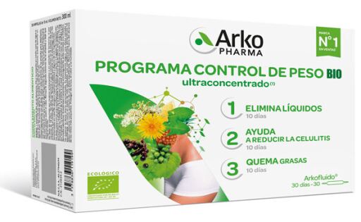 Arkopharma Arkofluid Bio Gewichtskontrolle Programm 30 Ampullen x 10 ml