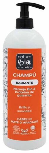 NaturaBIO Cosmetics Orange Radiant Shampoo-Erbsenprotein 740 ml