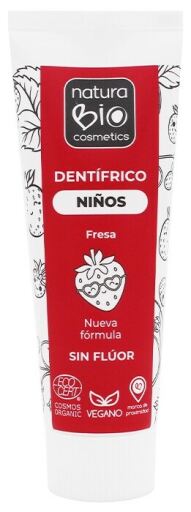 NaturaBIO Cosmetics Erdbeer-Kinderzahnpasta 75 ml