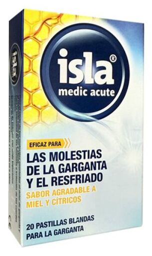 Isla Medic Acute Weicher Honig und Zitrus 20 Lutschtabletten