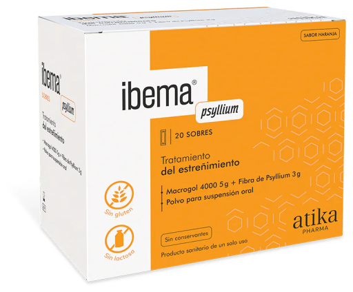 Atika Pharma Ibema Flohsamenpulver L&ouml;sung zum Einnehmen, 20 Beutel x 9 g
