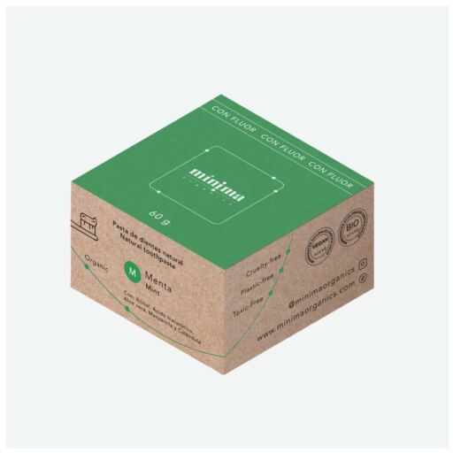 M&iacute;nima Organics Zahnpasta mit Minze und Hyalurons&auml;ure und Fluorid