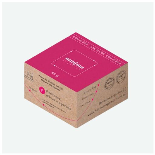 M&iacute;nima Organics Kinderzahnpasta mit Himbeere und Fluorid 60 g